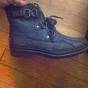 UGG black leather boots